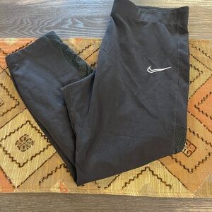Nike Black Leggings with White Swoosh